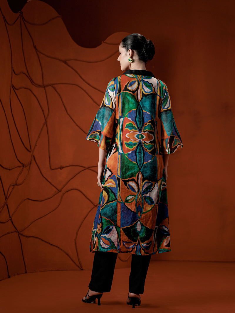 ARTISAN GARDEN DRAPE PURE MUL COTTON KURTA SET