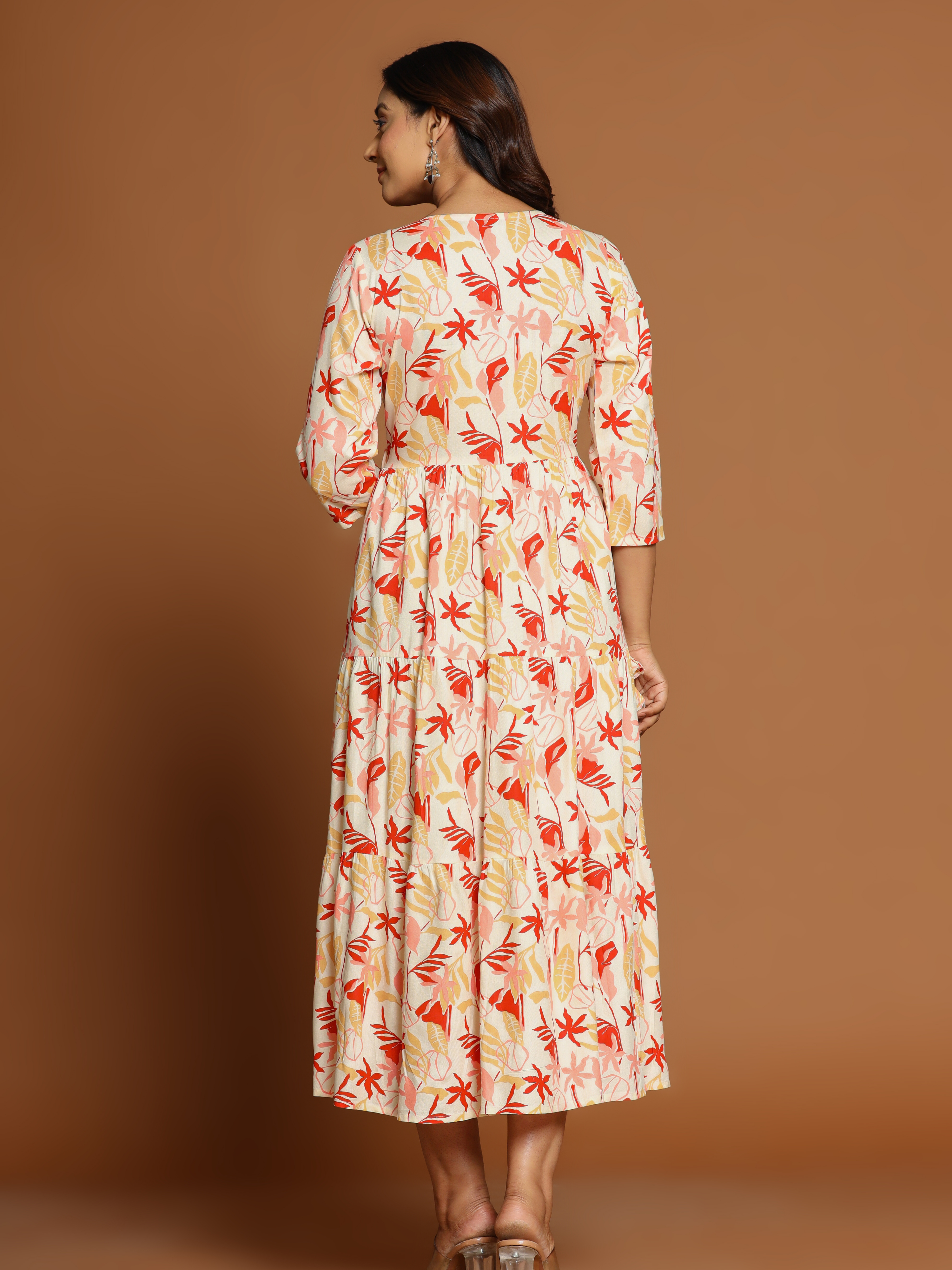 MYRA EMBROIDERED FLARED MAXI DRESS