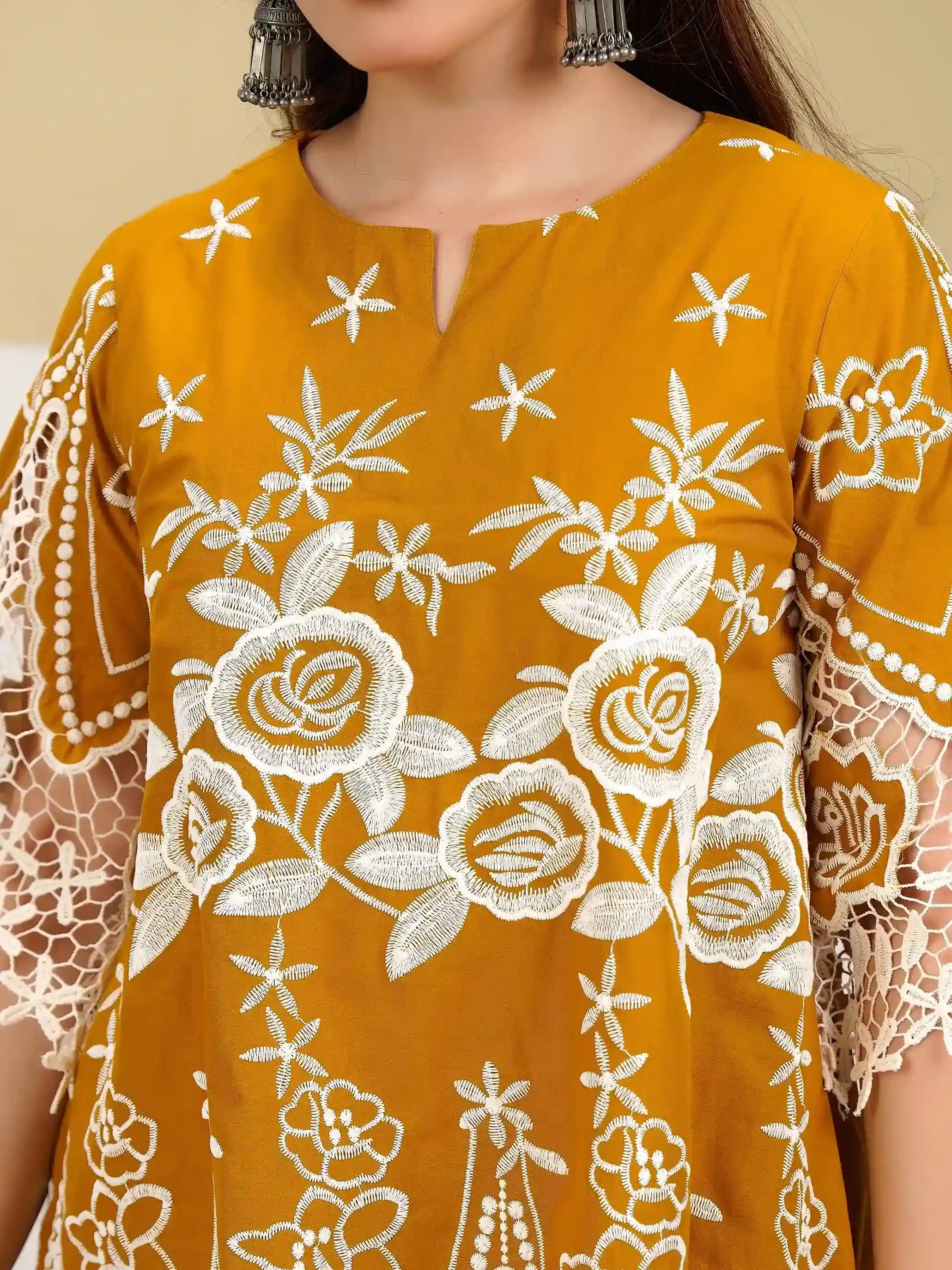 SUNFLOWER EMBROIDERED ELEGANCE PAKISTANI FARSHI SALWAR SUIT