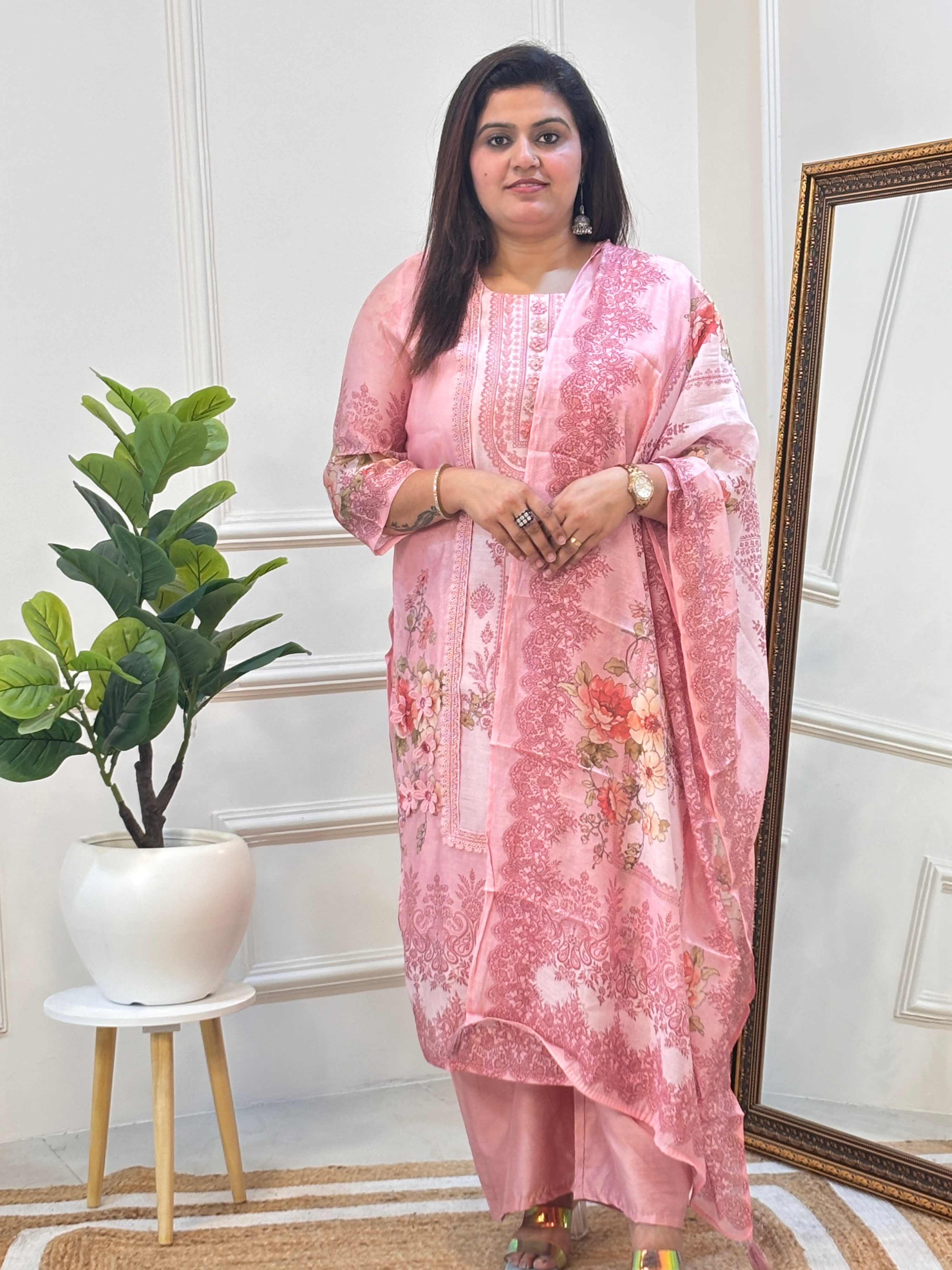 ROSE BLUSH FLORAL SUIT SET