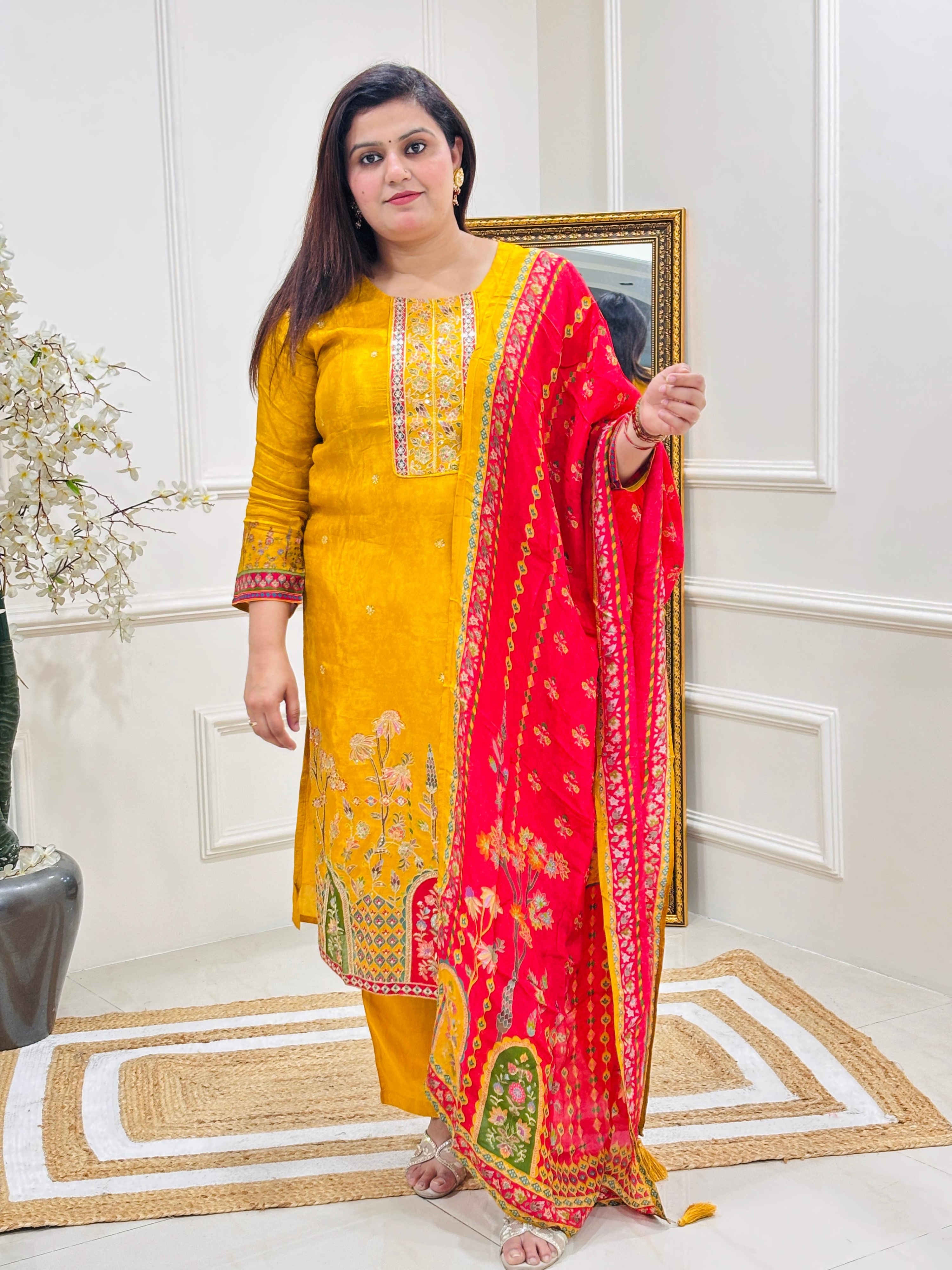 ANISA YELLOW SUIT SET