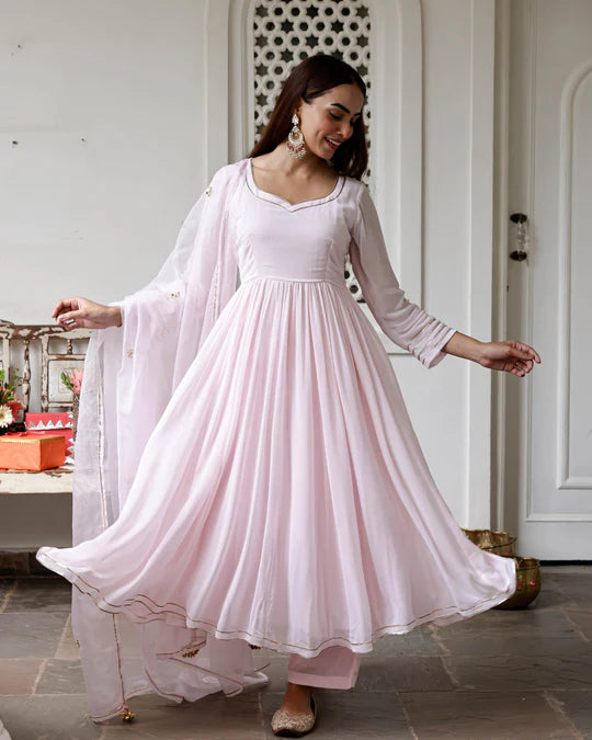 Mogra Pink Suit Set