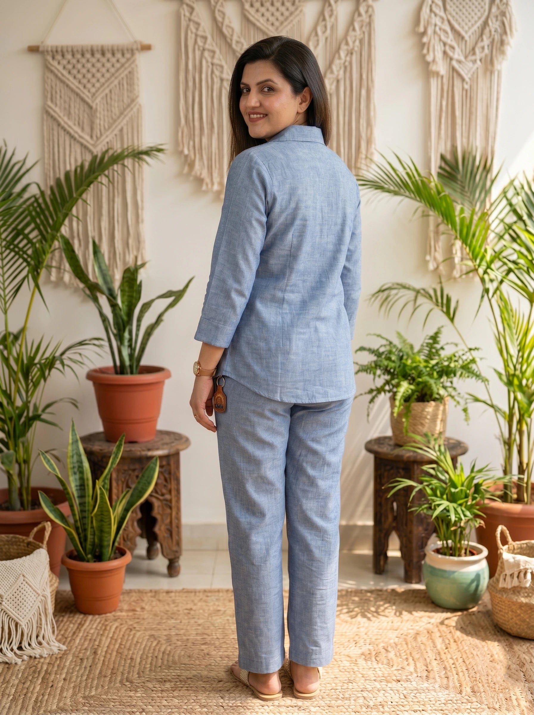 POWDER BLUE EMBROIDERED CO-ORD SET