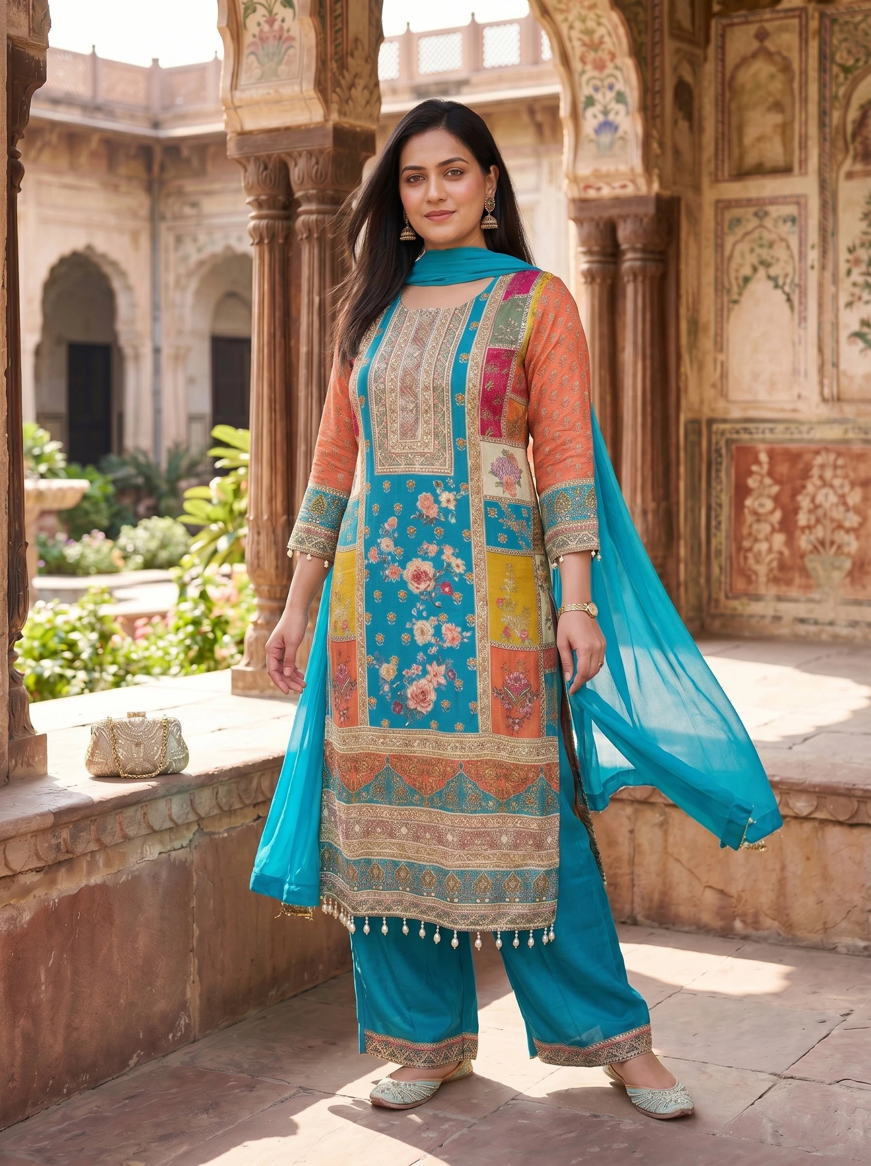 KAVYA C-CUT PLAZO SUIT SET