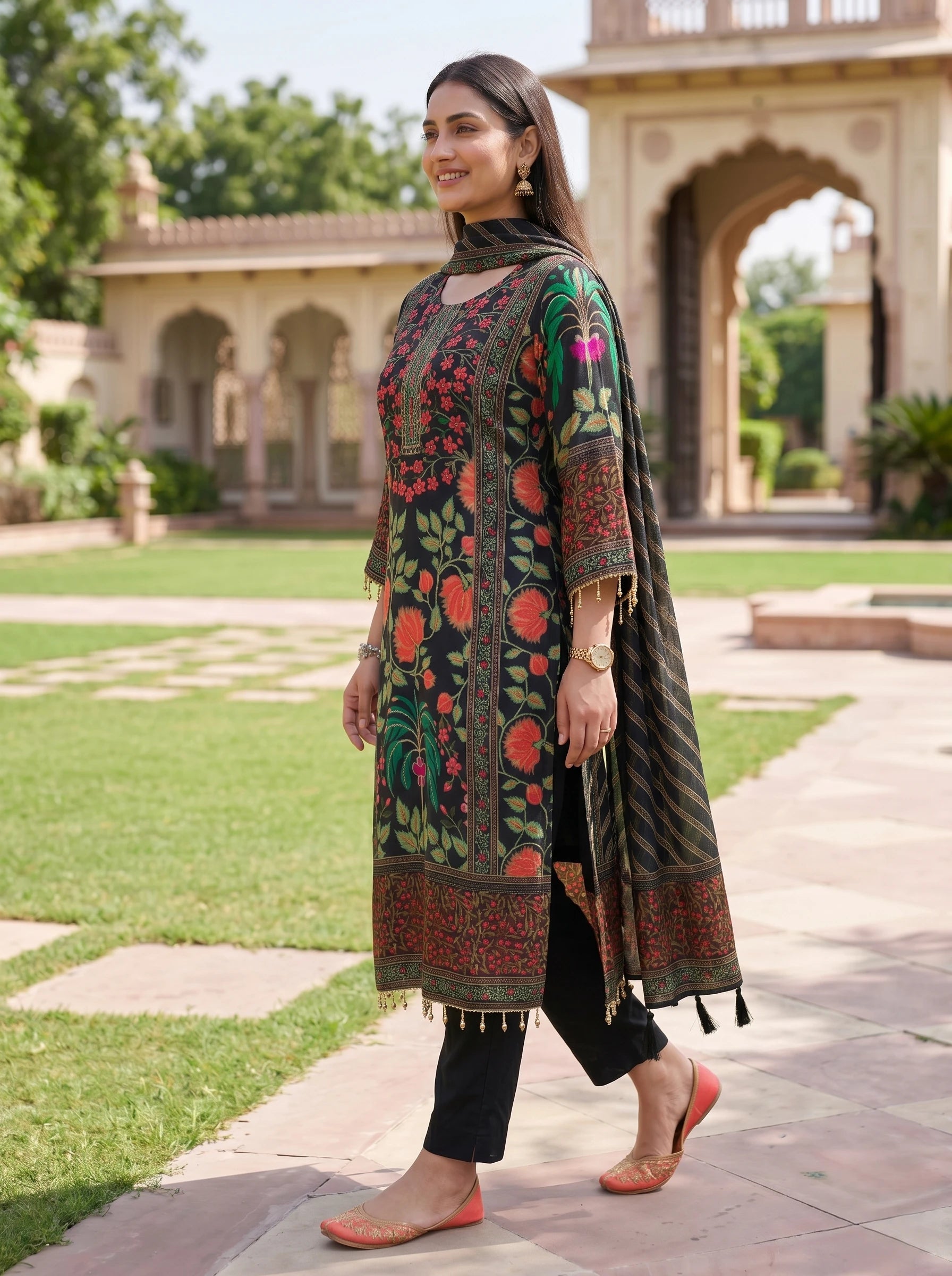 MISBAAH BLACK HANDWORK STRAIGHT SUIT