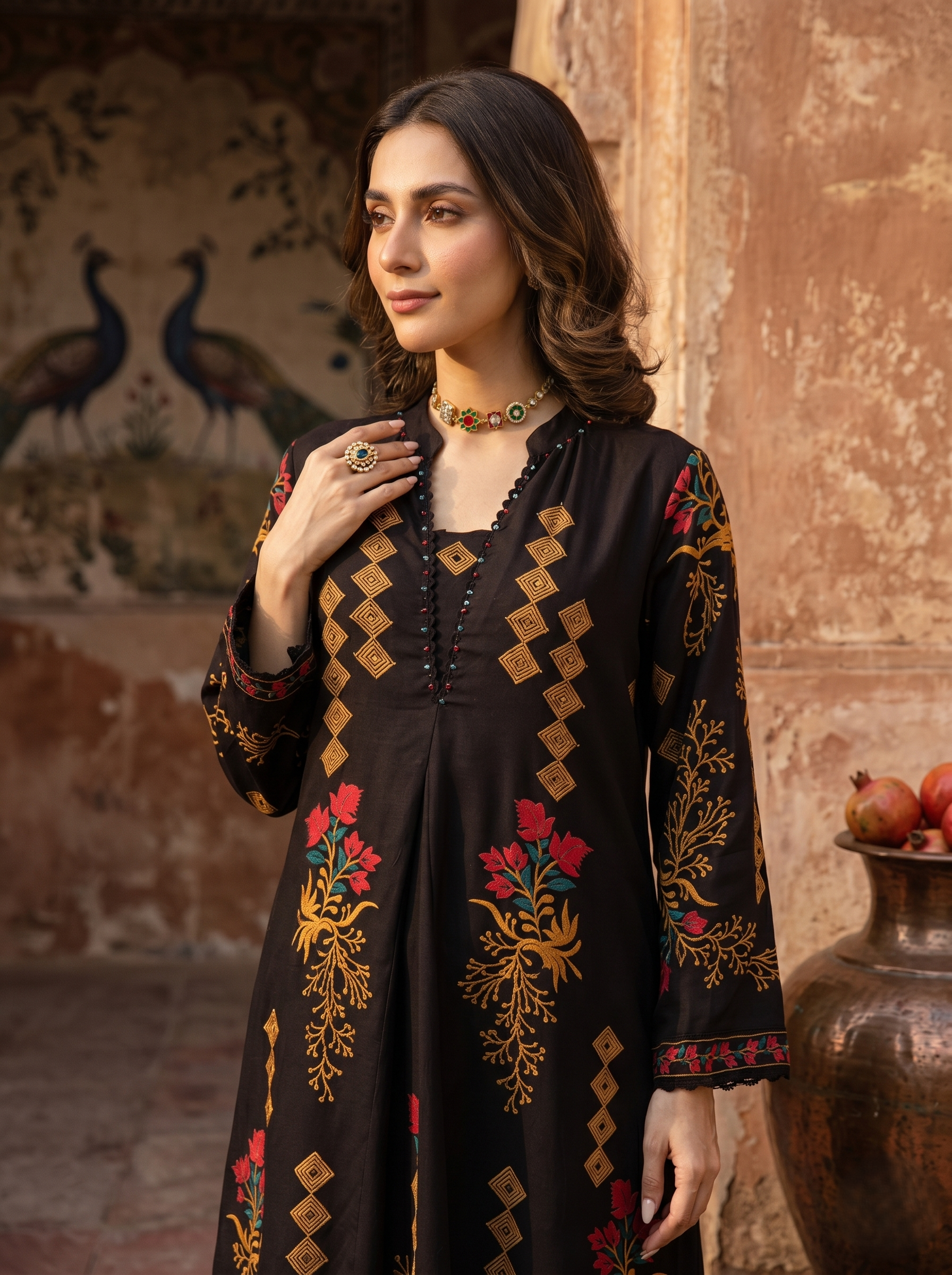 GOLDEN MAZE NOIR KURTA SET