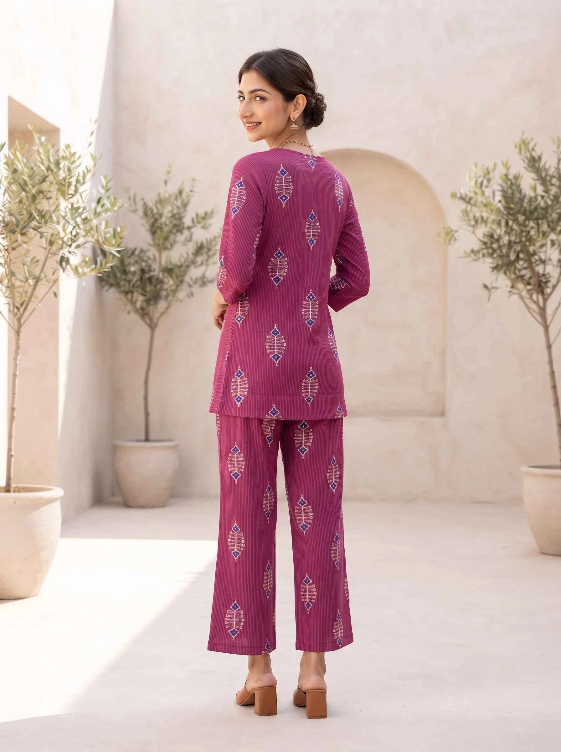 ROYAL RASPBERRY FUSION PURE COTTON CO-ORD SET