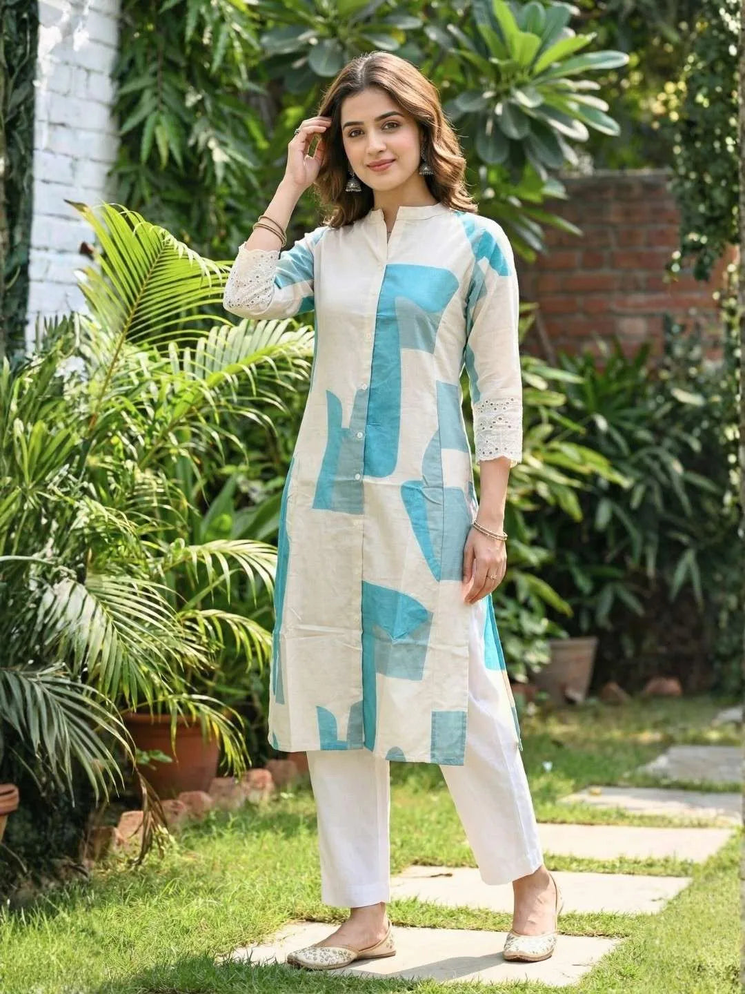 OCEAN HUES PRINTED KURTI