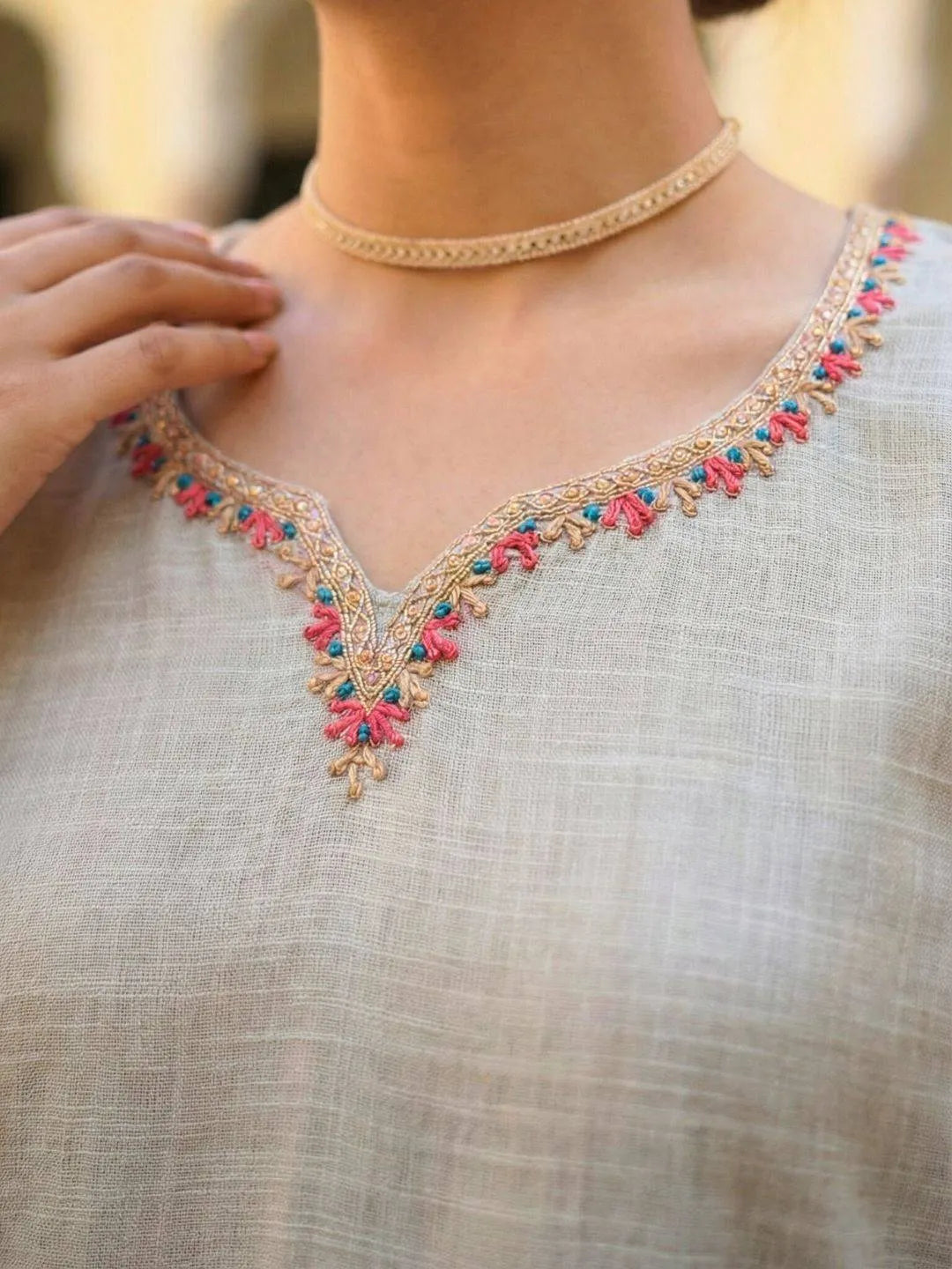 PEACOCK BLOOM ETHNIC HANDWORK SUIT SET