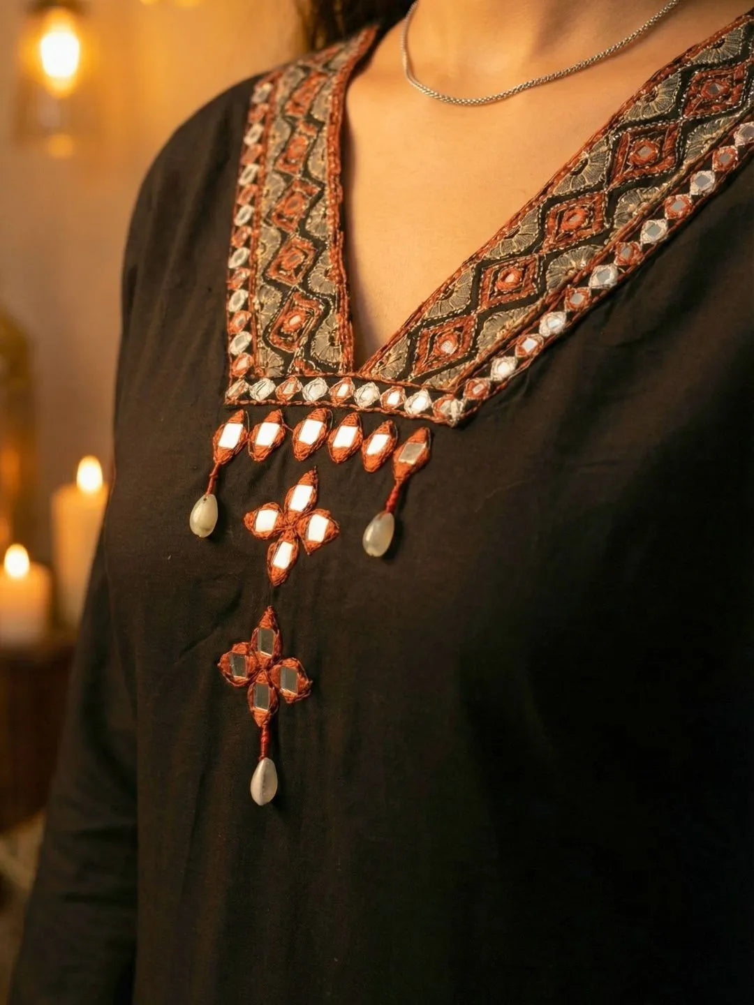 ROYAL BLACK EMBROIDERED SUIT SET