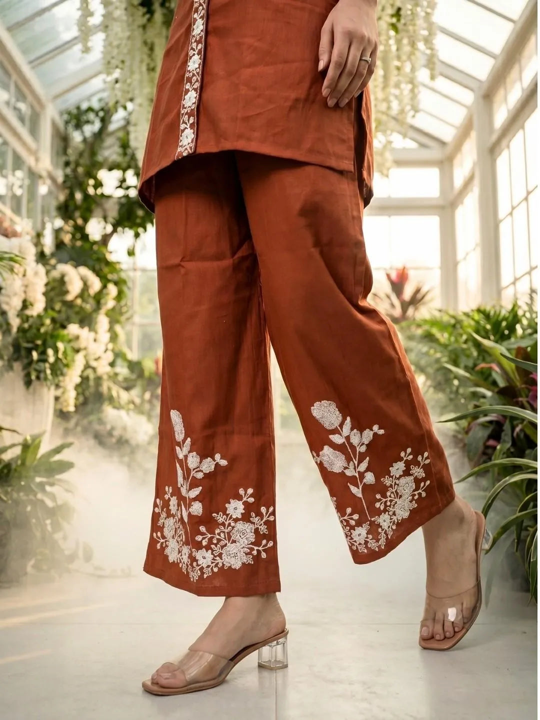 EARTHY RUST FLORAL GRACE CO-ORD SET