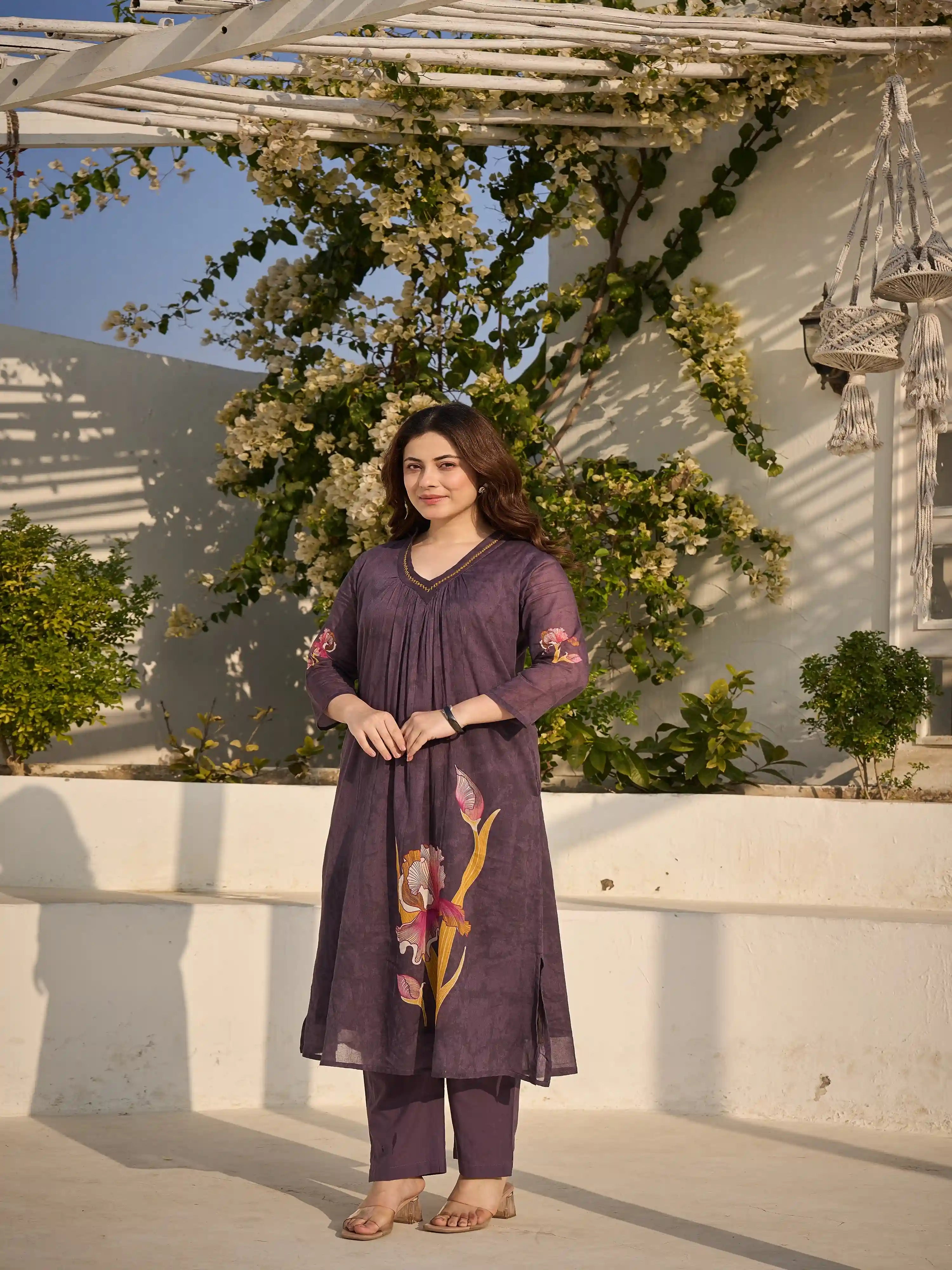 DUSK ORCHID KURTA SET