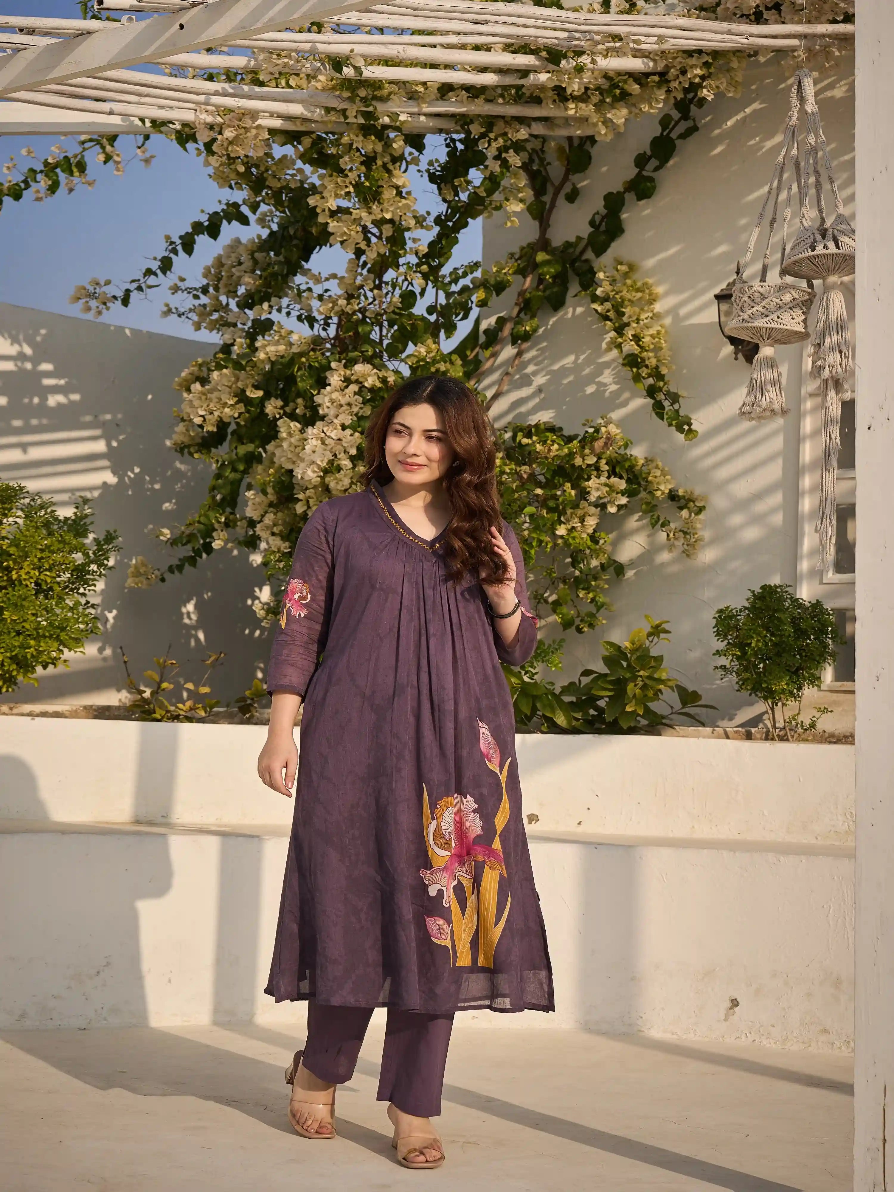 DUSK ORCHID KURTA SET