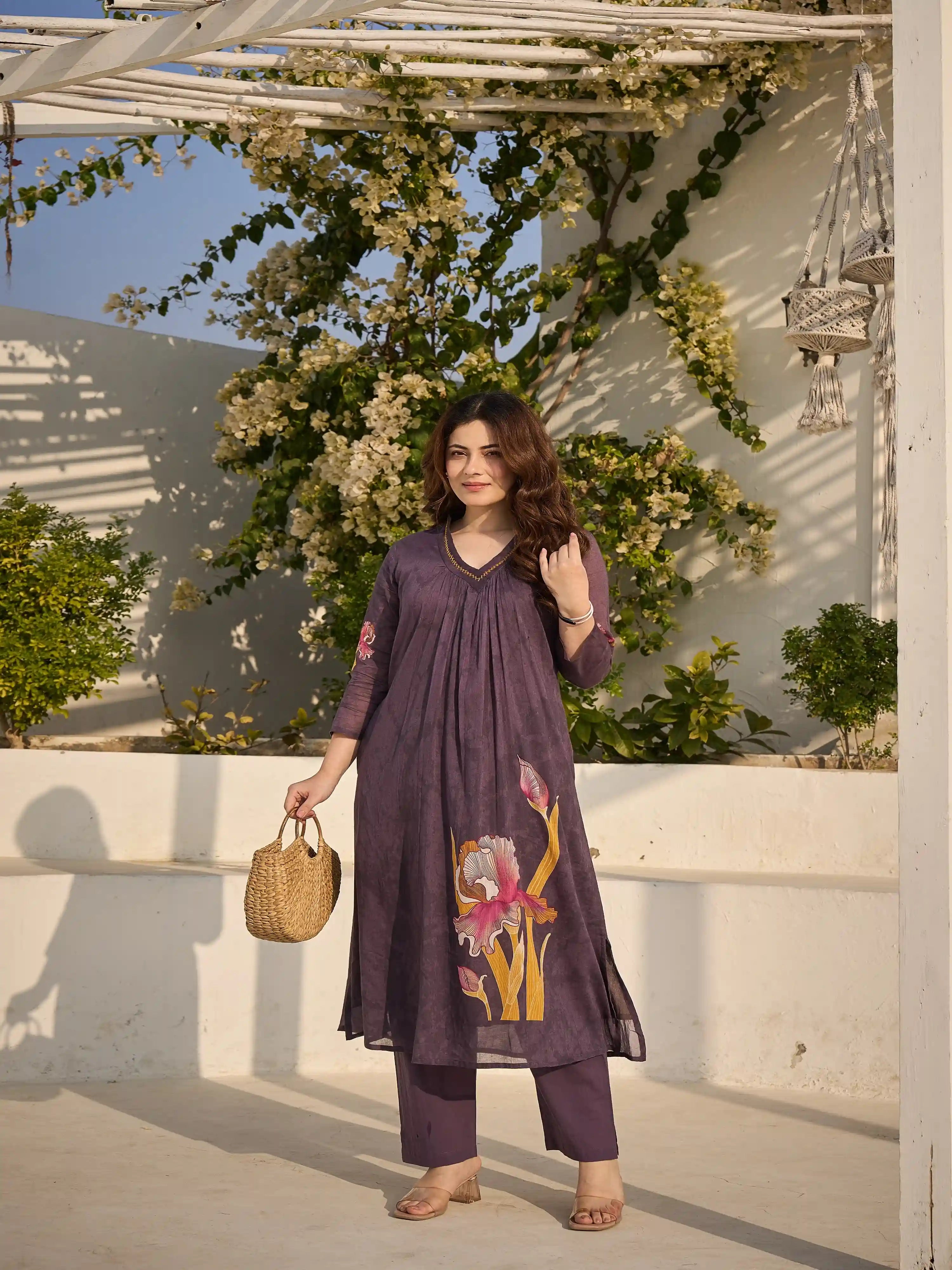 DUSK ORCHID KURTA SET