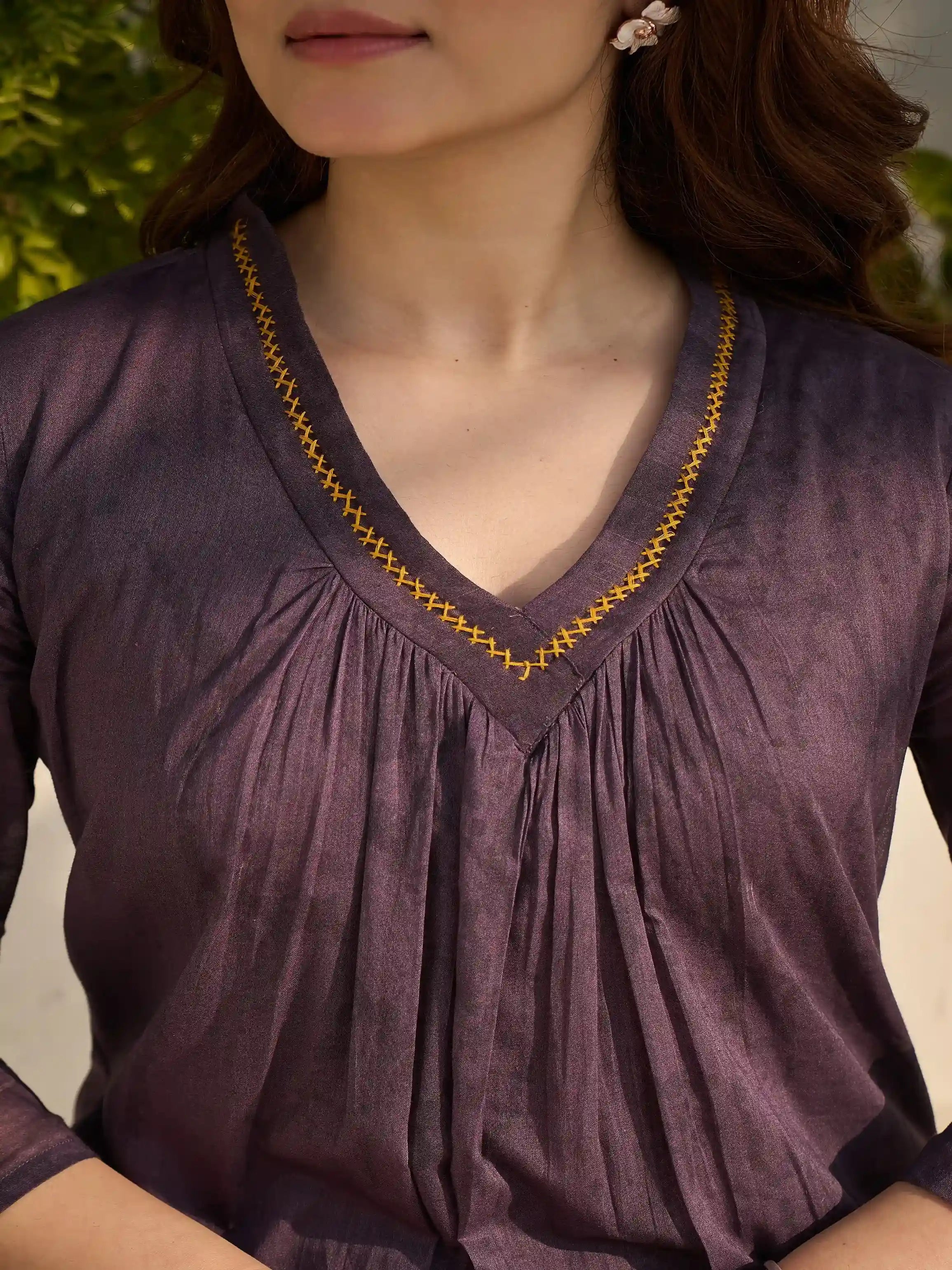 DUSK ORCHID KURTA SET
