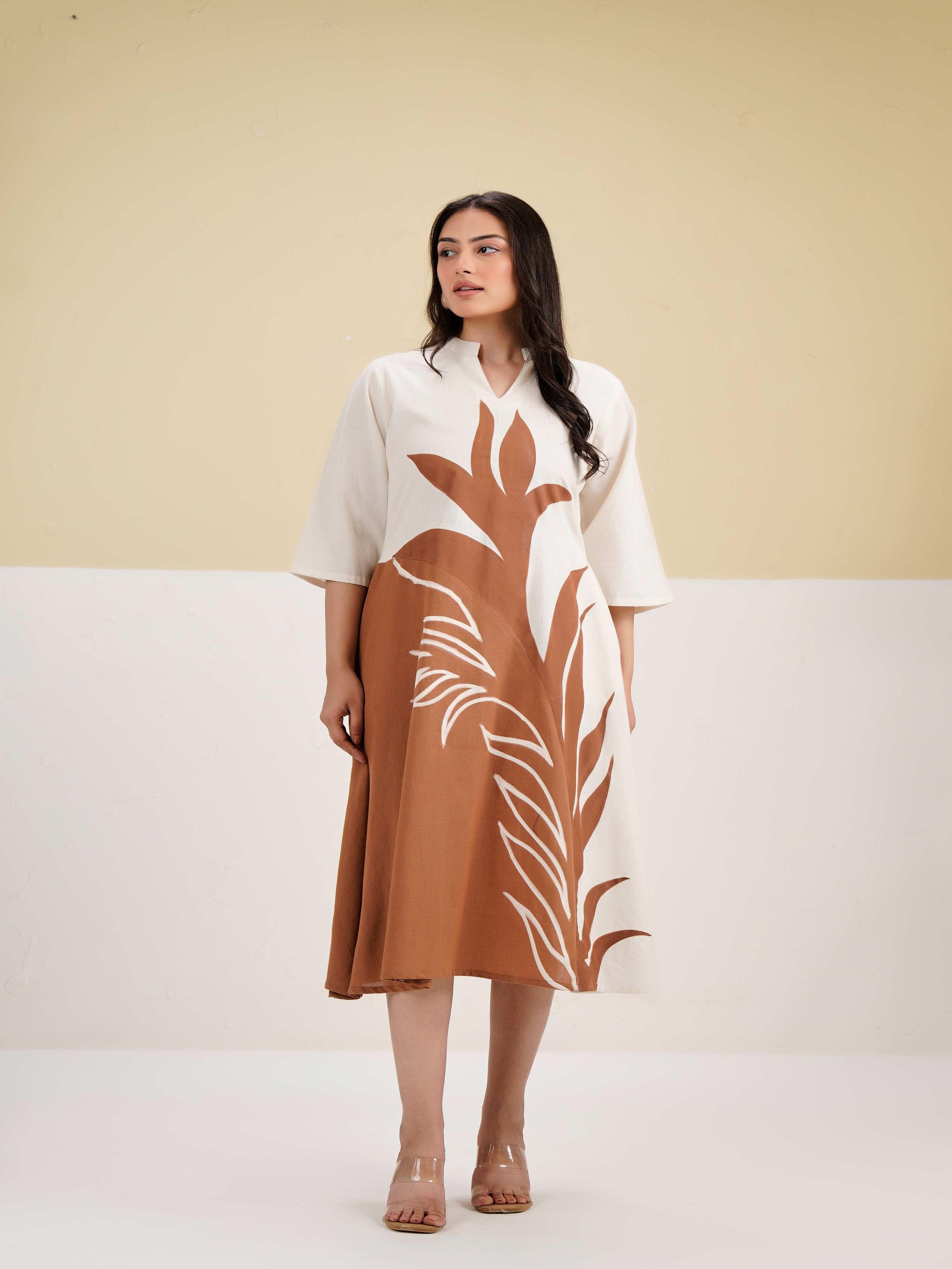 TERRA LEAF A-LINE DRESS