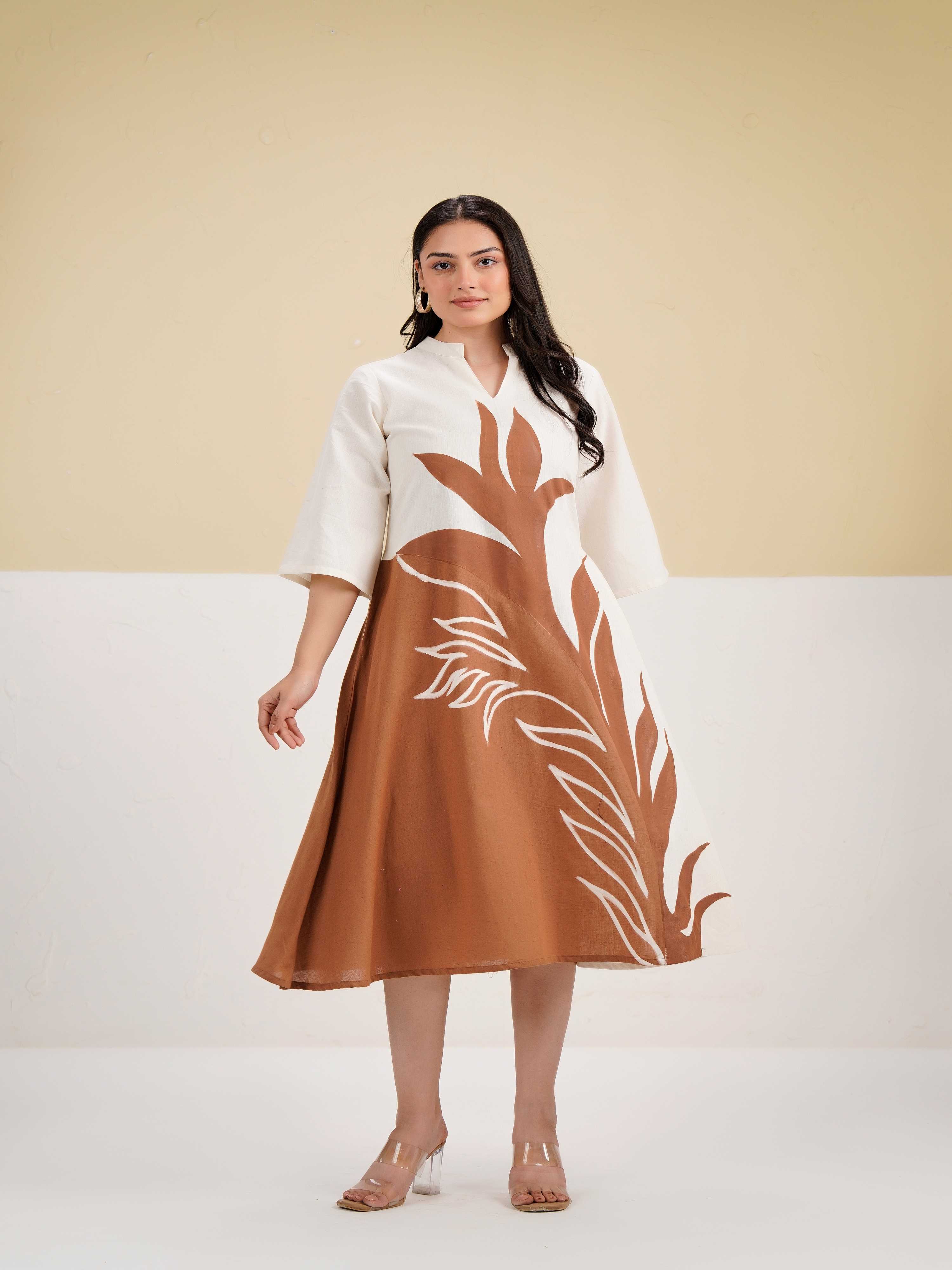 TERRA LEAF A-LINE DRESS