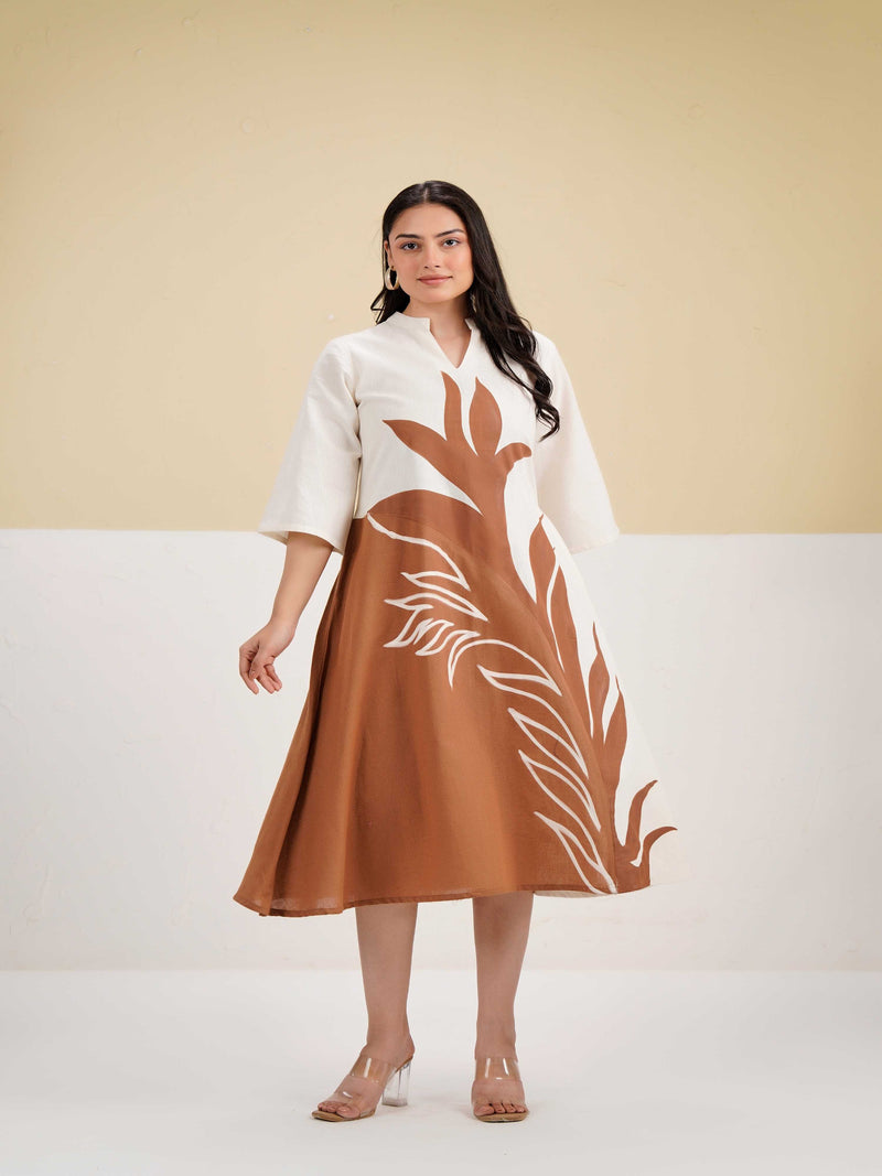 TERRA LEAF A-LINE DRESS