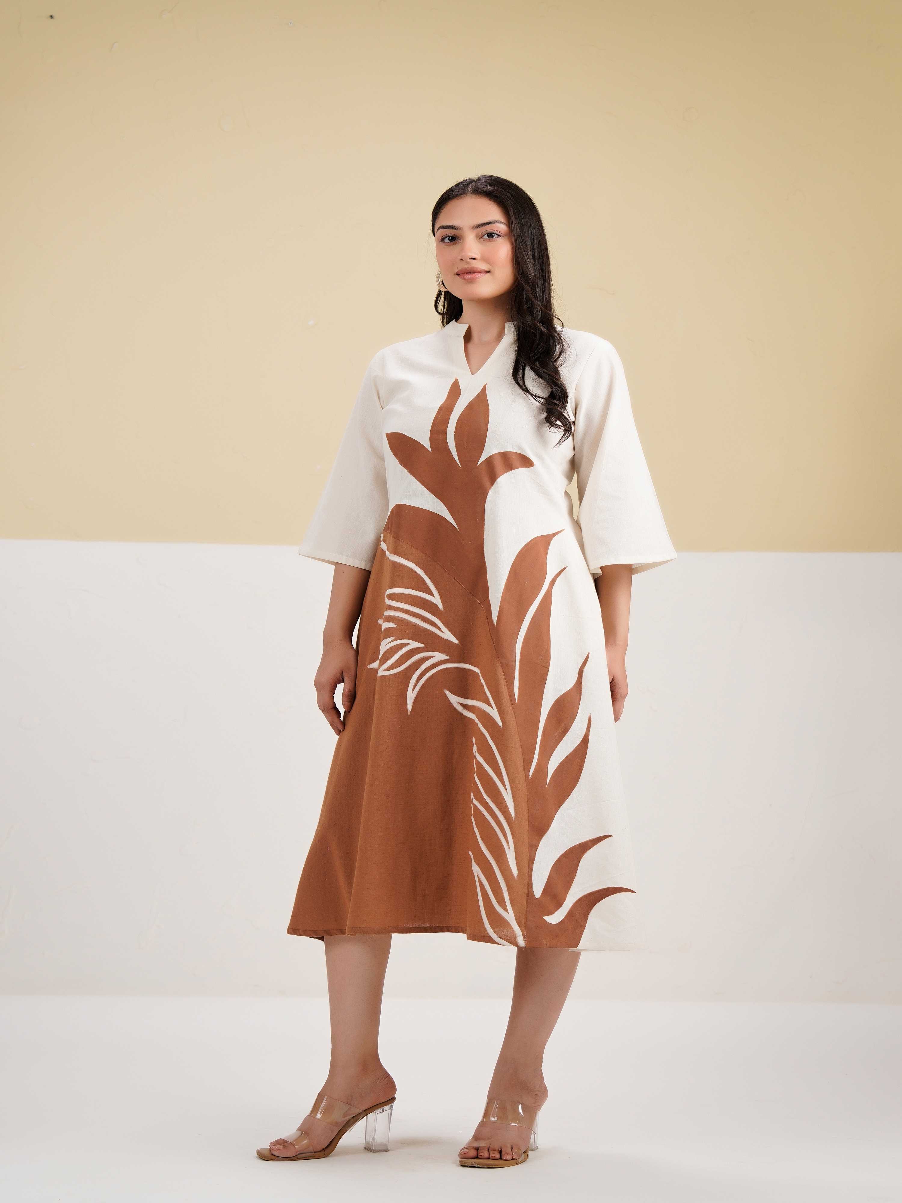 TERRA LEAF A-LINE DRESS