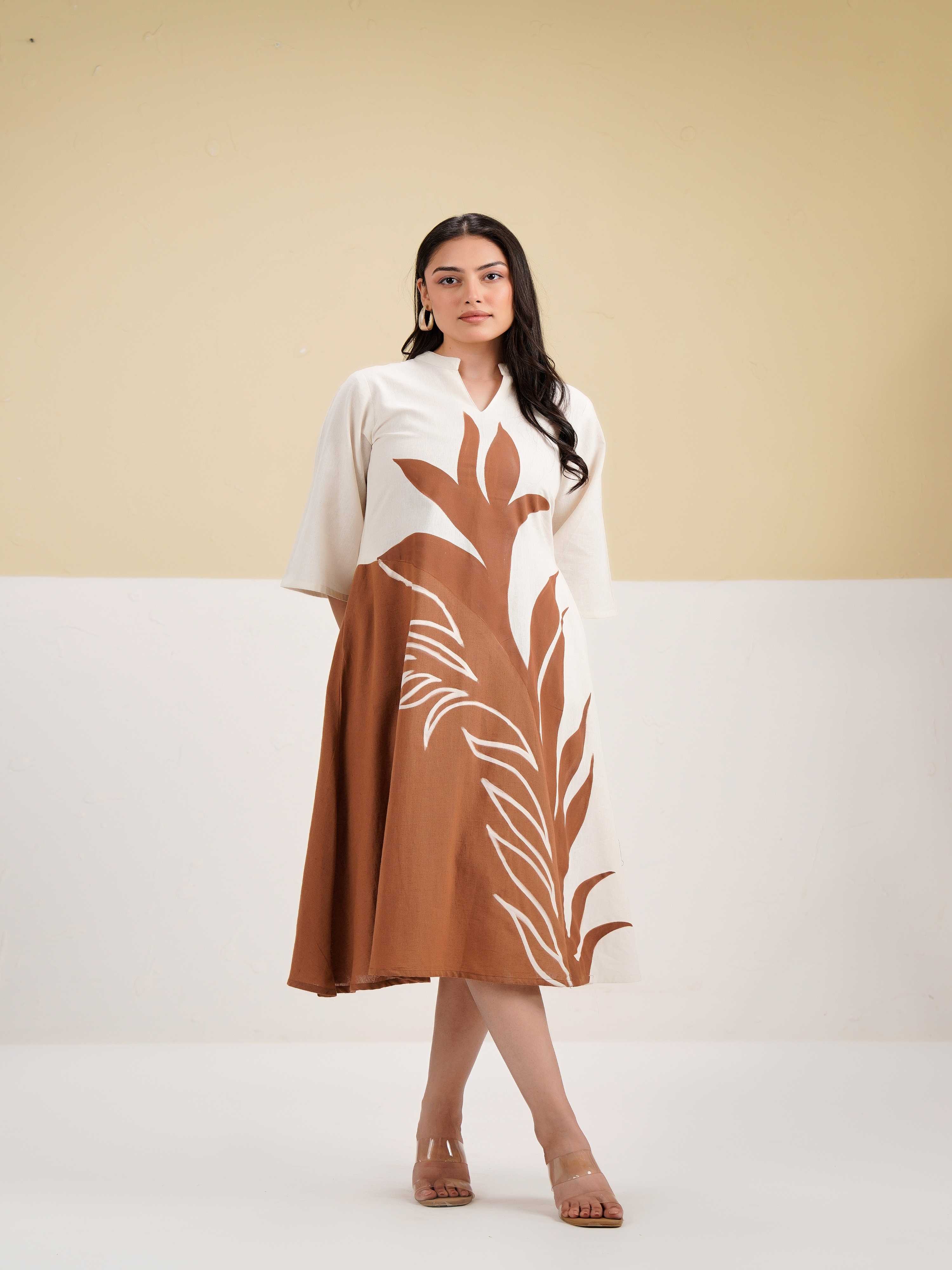 TERRA LEAF A-LINE DRESS