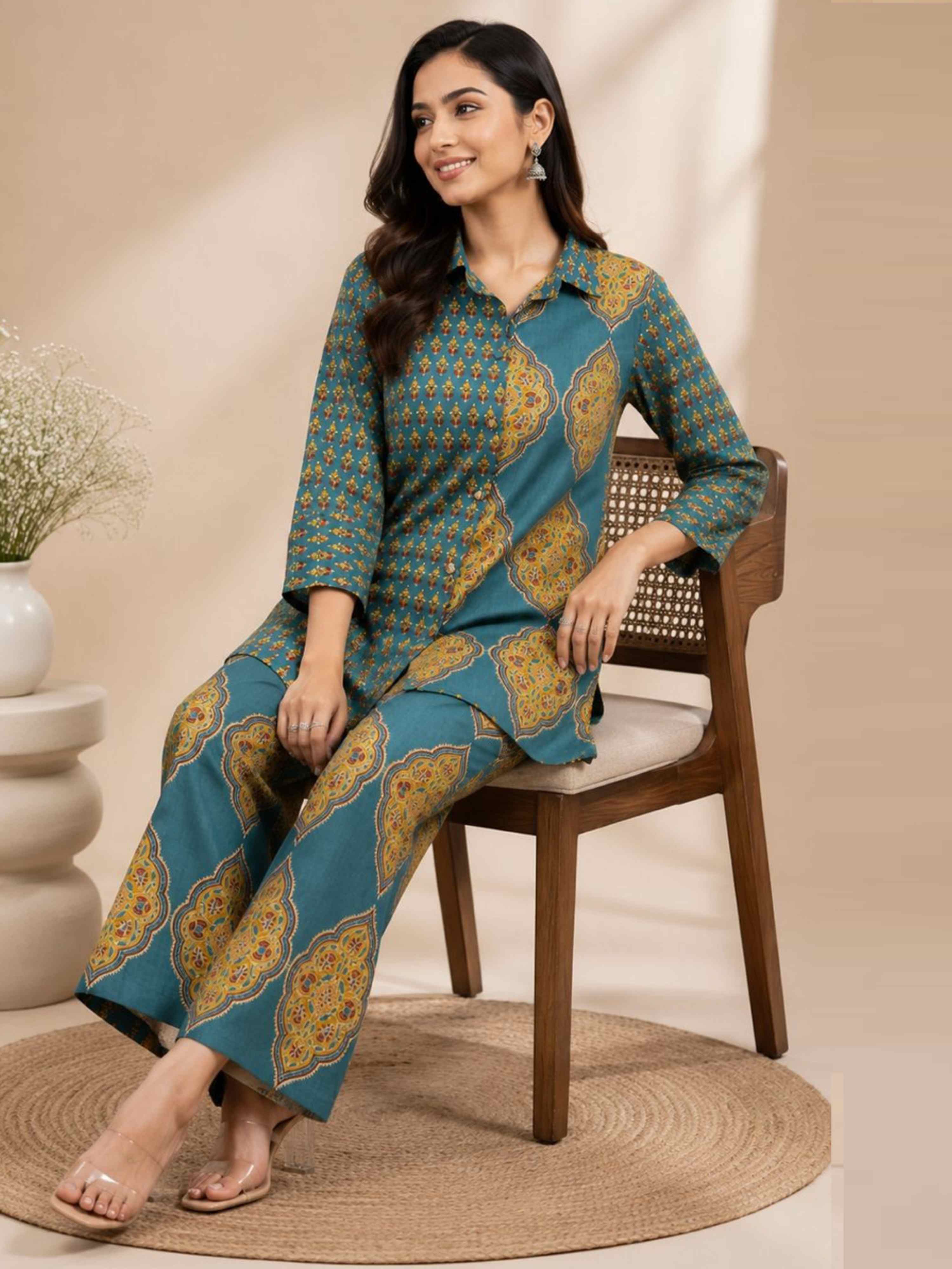CLASSIC HERITAGE PRINT PURE COTTON CO-ORD SET