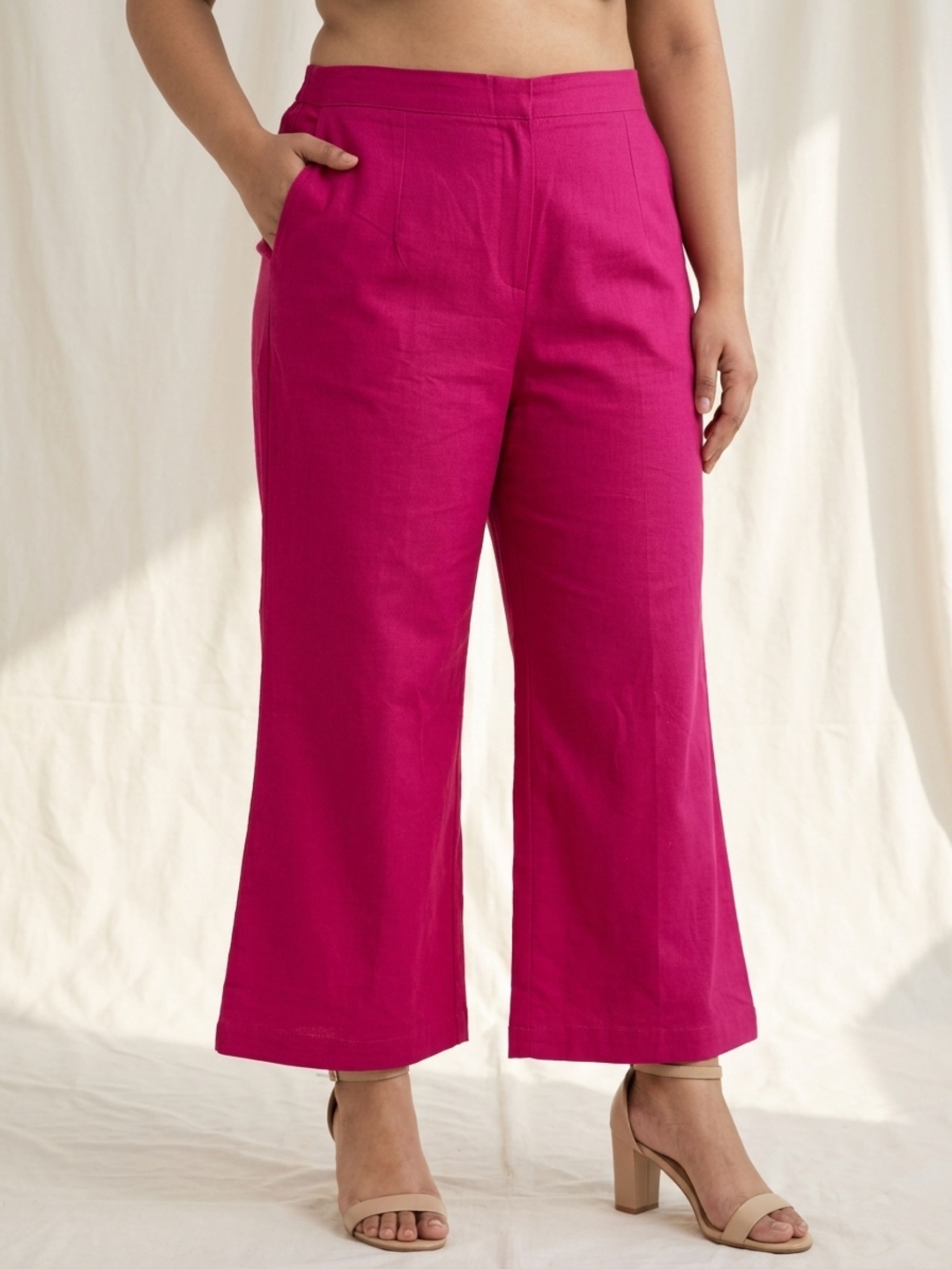 FUCHSIA BLOOM ETHNIC FLEX COTTON KURTA SET